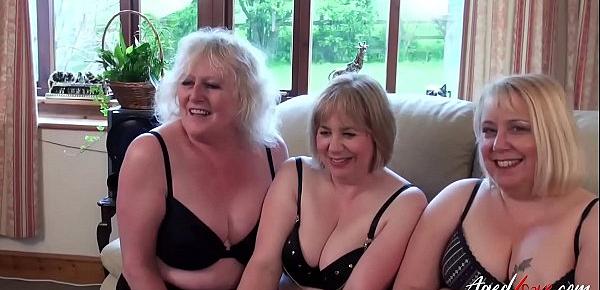  AgedLovE Three Matures and One Cock Groupsex